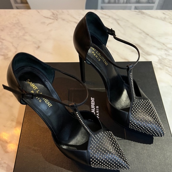 Saint Laurent Black platform shoes. - Picture 7 of 7